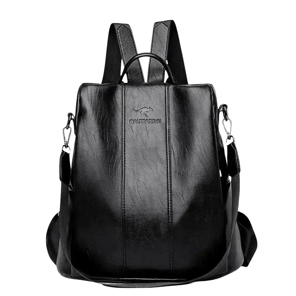Sac à dos femme Olixya noir, antivol et imperméable, vue de face